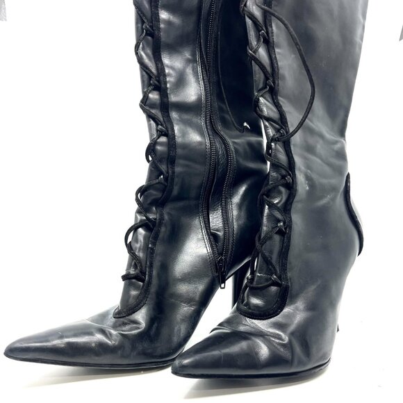 Nine West High Knee Black Heels - Picture 6 of 6